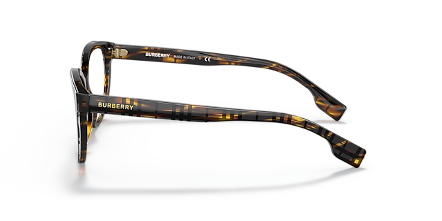 BE2357 Top Check & Striped Brown AcetateEyeglass Frames for Glasses Direct, Side View