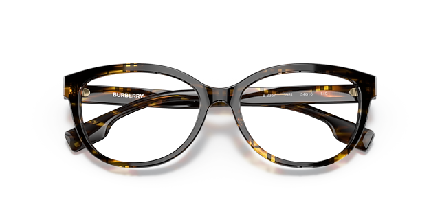 BE2357 Top Check & Striped Brown AcetateEyeglass Frames for Glasses Direct, Closed View