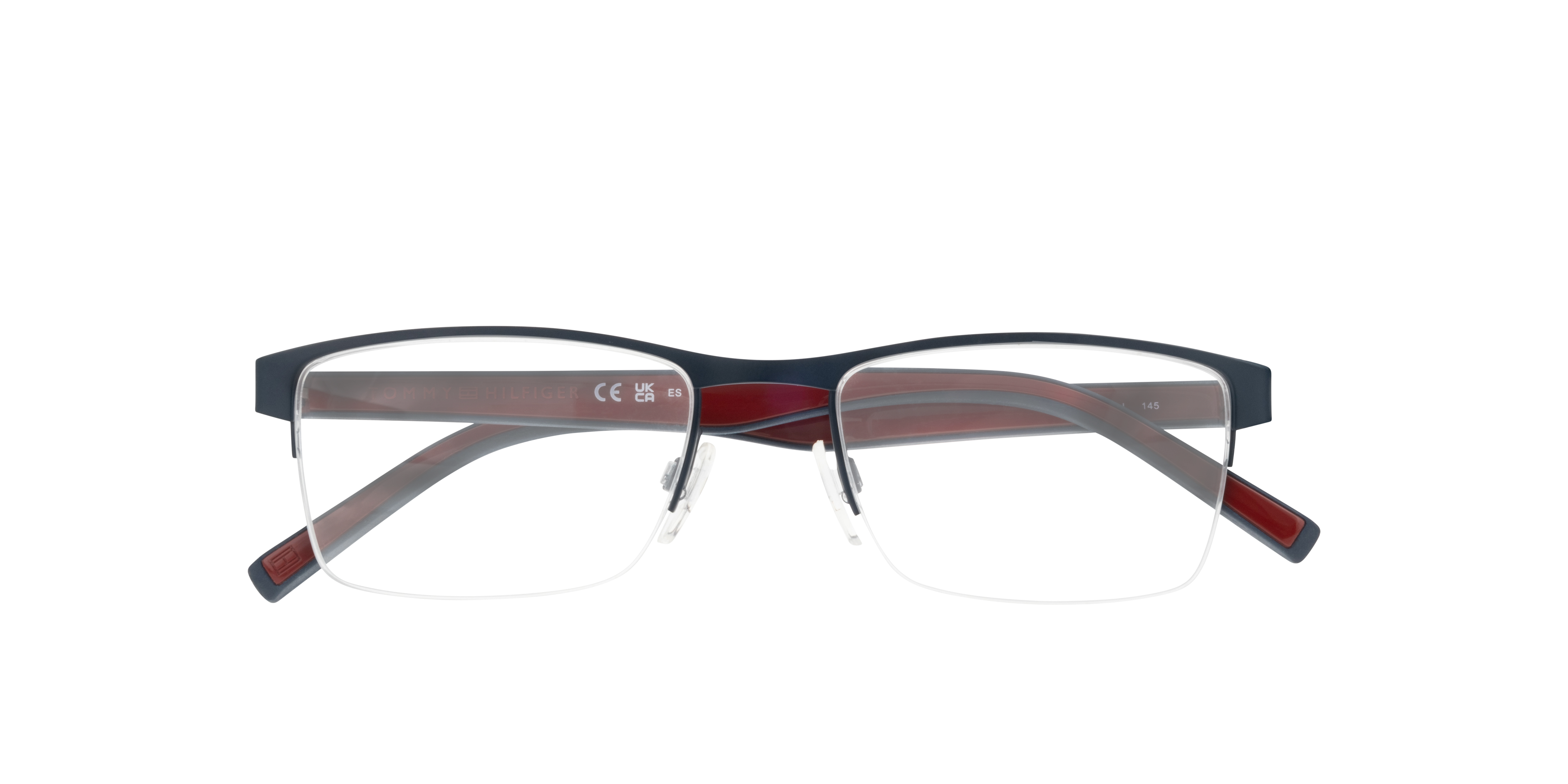 TH 2047 Red Blue MetalEyeglass Frames for Glasses Direct, Closed View
