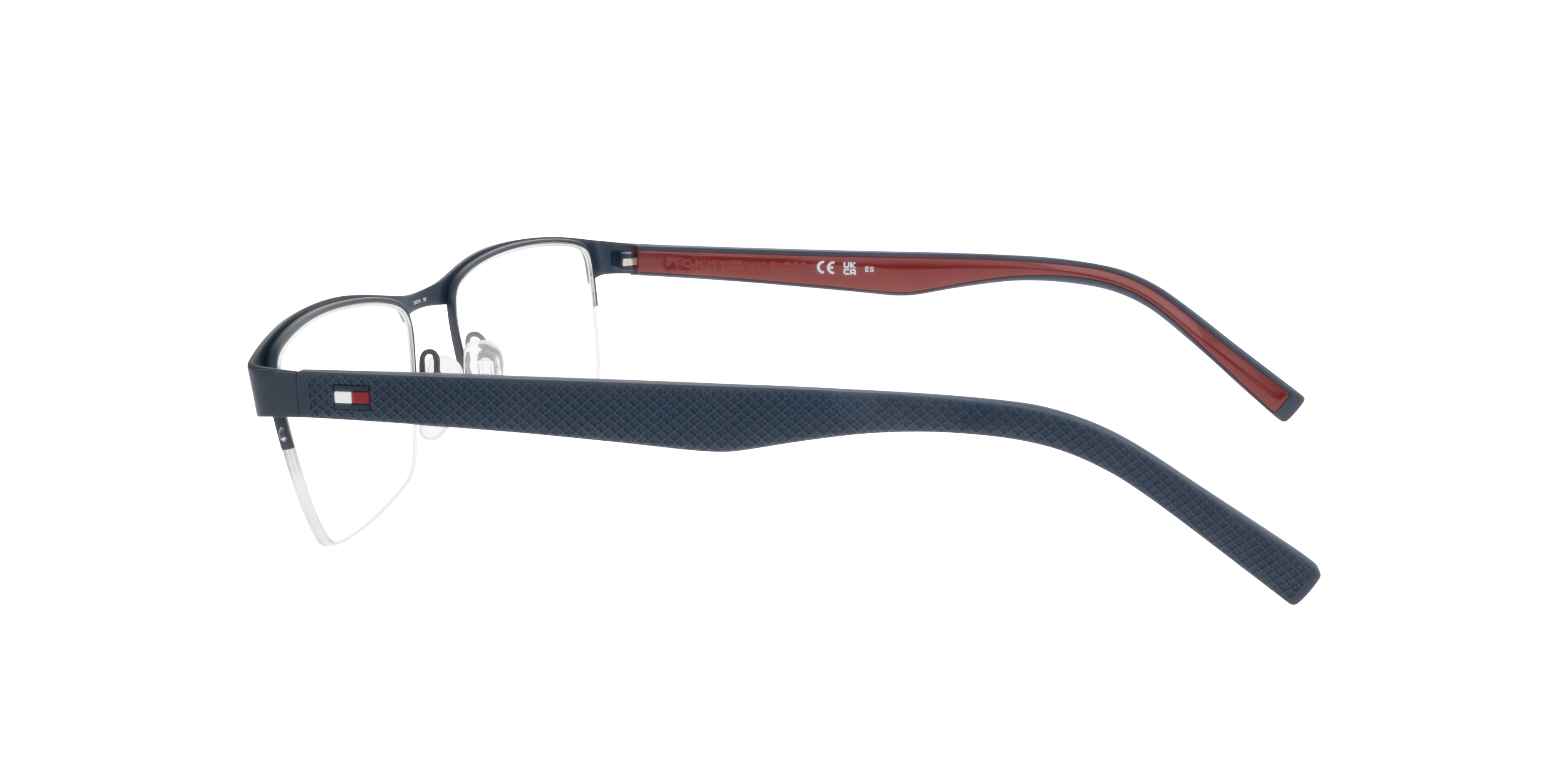 TH 2047 Red Blue MetalEyeglass Frames for Glasses Direct, Side View