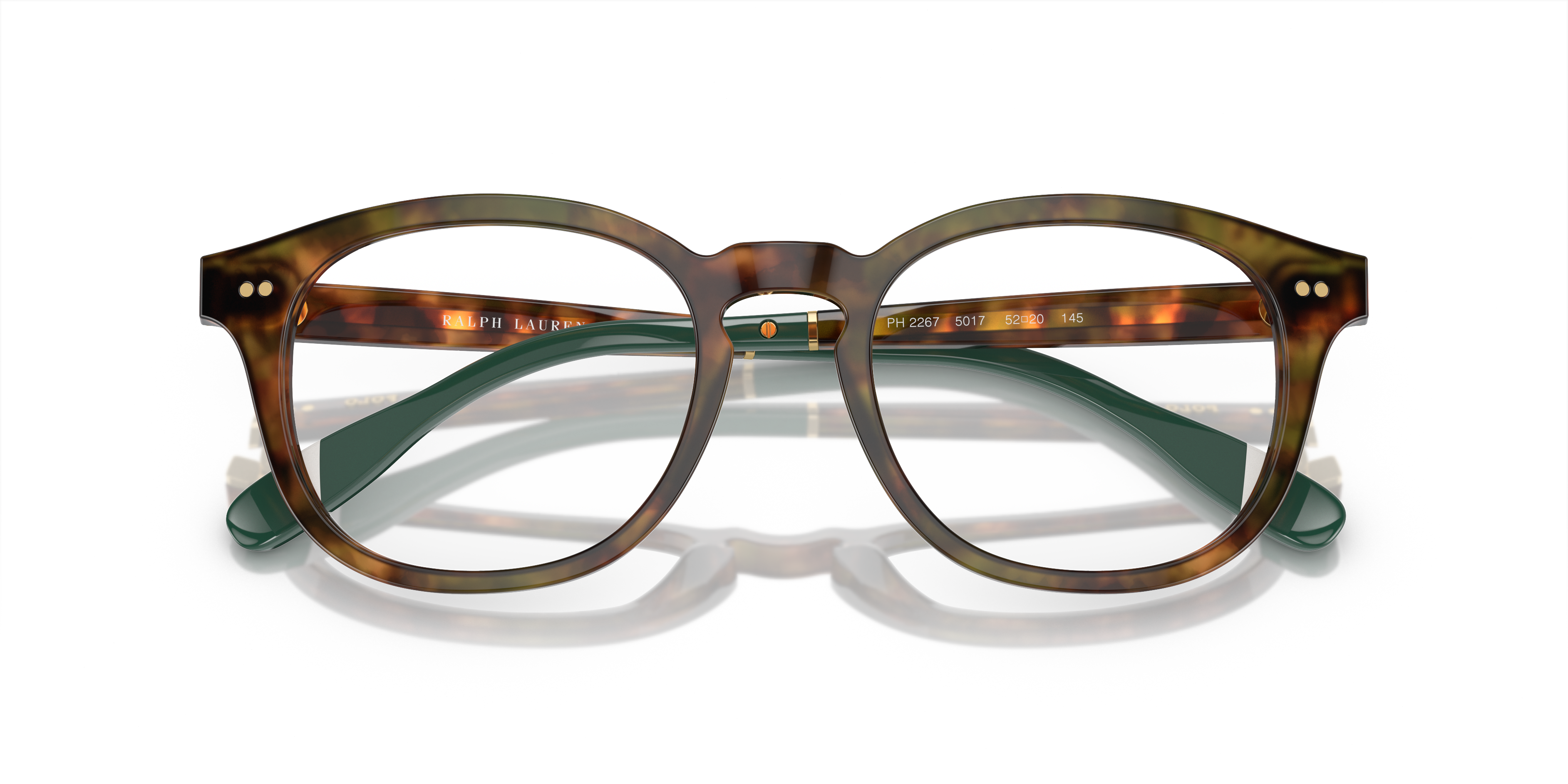 PH2267 Shiny Brown Tortoise AcetateEyeglass Frames for Glasses Direct, Closed View