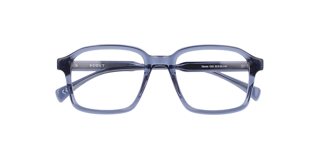 Martie Crystal Blue AcetateEyeglass Frames for Glasses Direct, Closed View