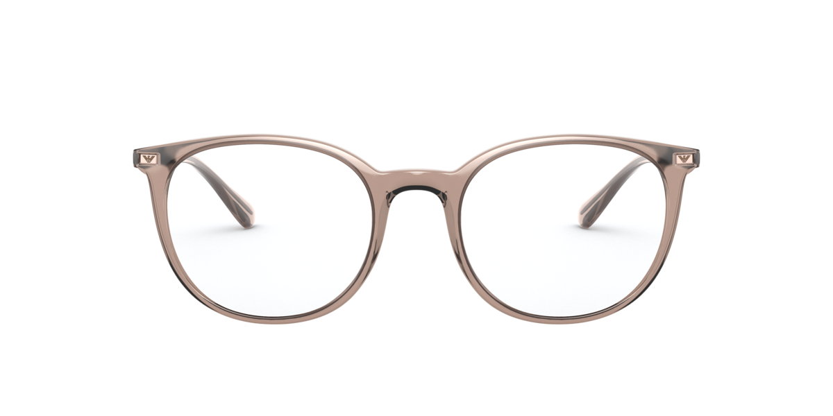 Emporio Armani Women's Shiny Transparent Tundra Phantos Plastic Eyeglasses Online - Full Rim - Ea3168