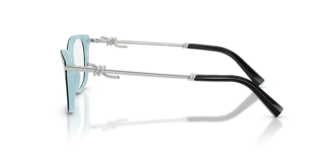 TF2281 Black On Tiffany Blue AcetateEyeglass Frames for Glasses Direct, Side View