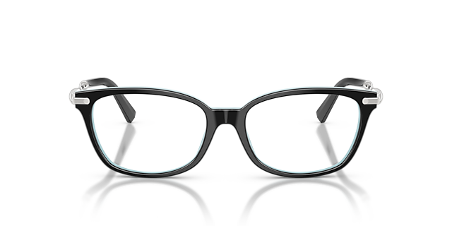 TF2281 Black On Tiffany Blue AcetateEyeglass Frames for Glasses Direct, Front View