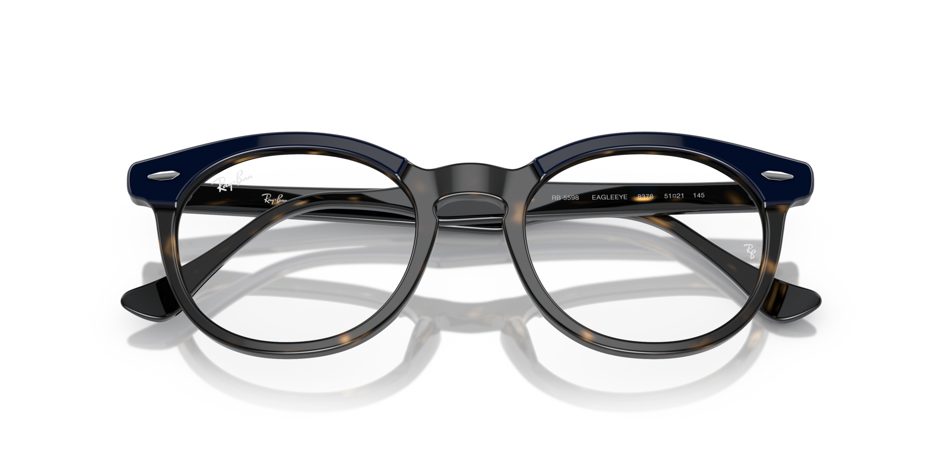 RB5598 Blue On Havana AcetateEyeglass Frames for Glasses Direct, Closed View
