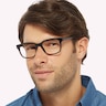 Diallo Black & Brown PlasticEyeglass Frames for Men for Glasses Direct