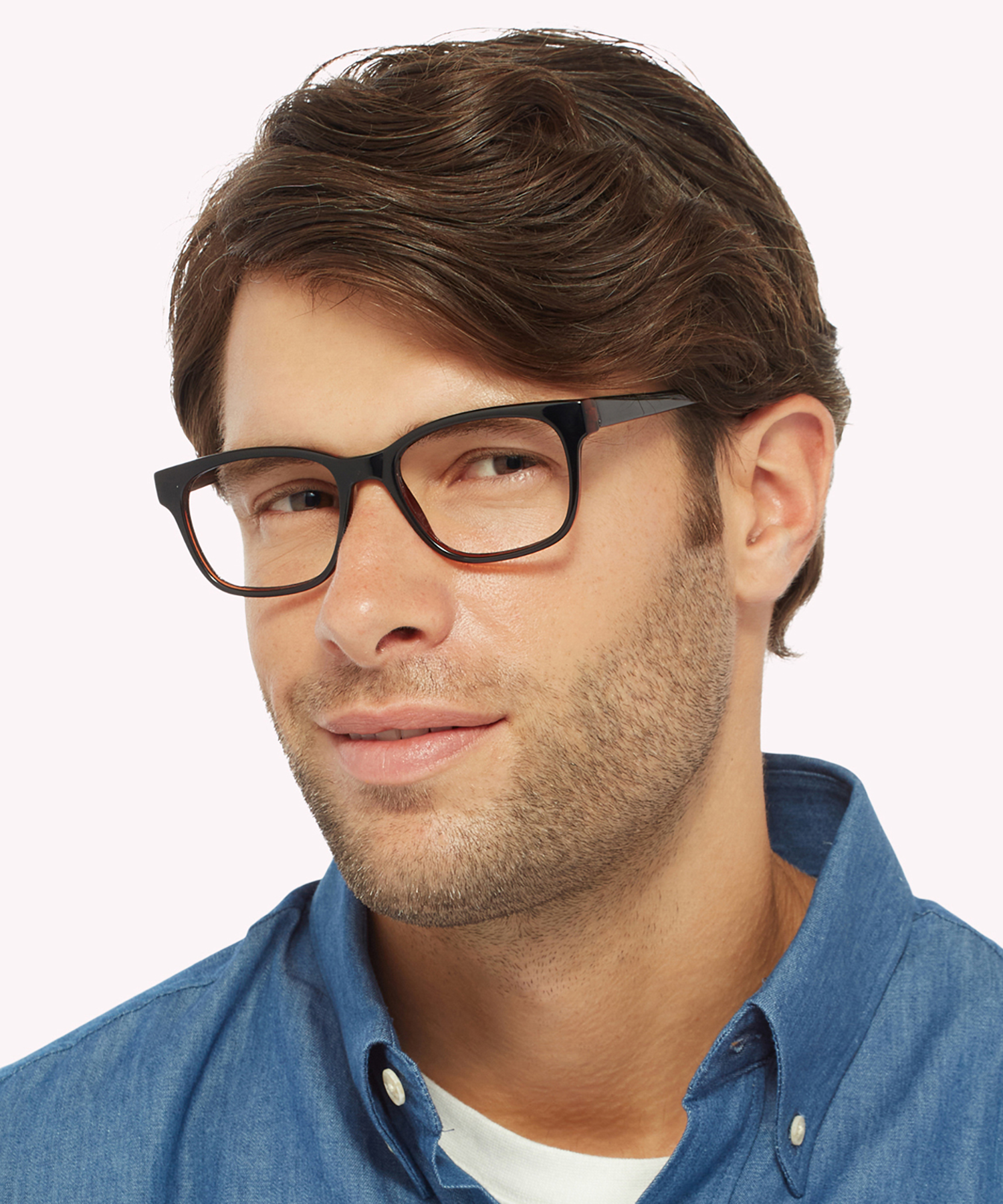 Diallo Black & Brown PlasticEyeglass Frames for Men for Glasses Direct