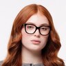 BE2415 Top Black On Vintage Check AcetateEyeglass Frames for Women for Glasses Direct