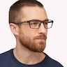 Metalink Satin Grey Smoke PlasticEyeglass Frames for Men for Glasses Direct