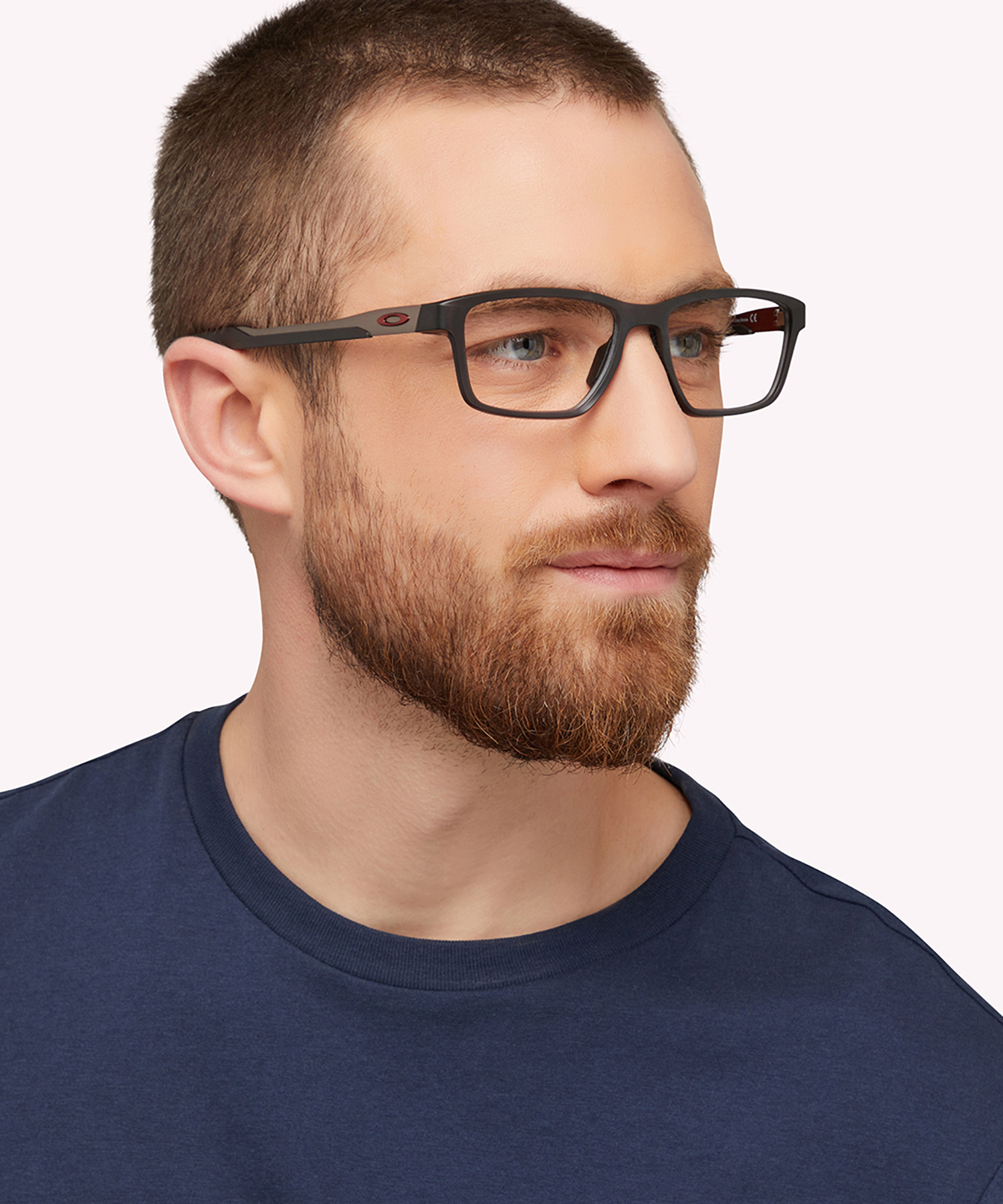 Metalink Satin Grey Smoke PlasticEyeglass Frames for Men for Glasses Direct