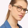Dalston Shiny Khaki Horn AcetateEyeglass Frames for Women for Glasses Direct