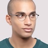 Cody Matte Black MetalEyeglass Frames for Men for Glasses Direct