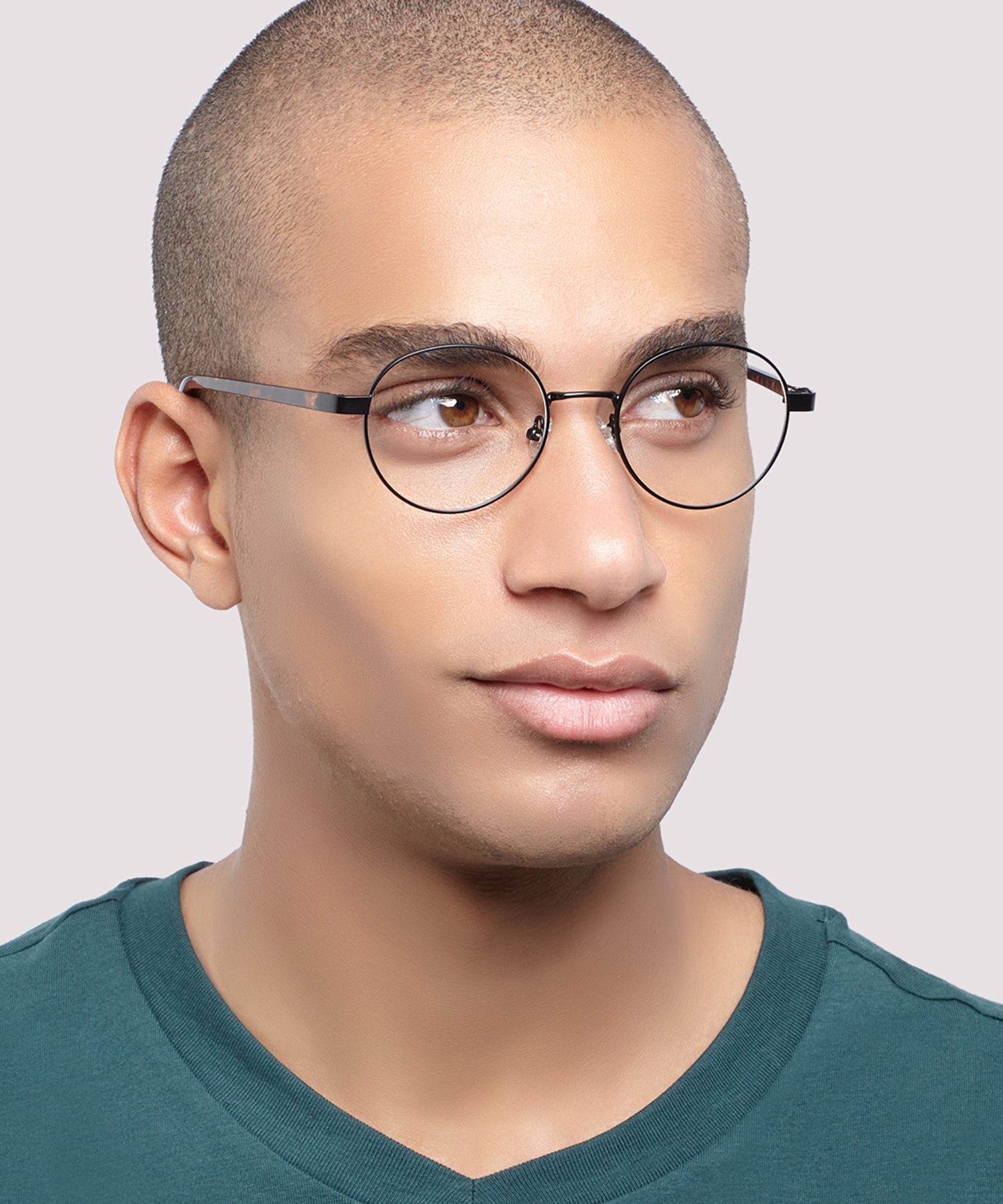Cody Matte Black MetalEyeglass Frames for Men for Glasses Direct