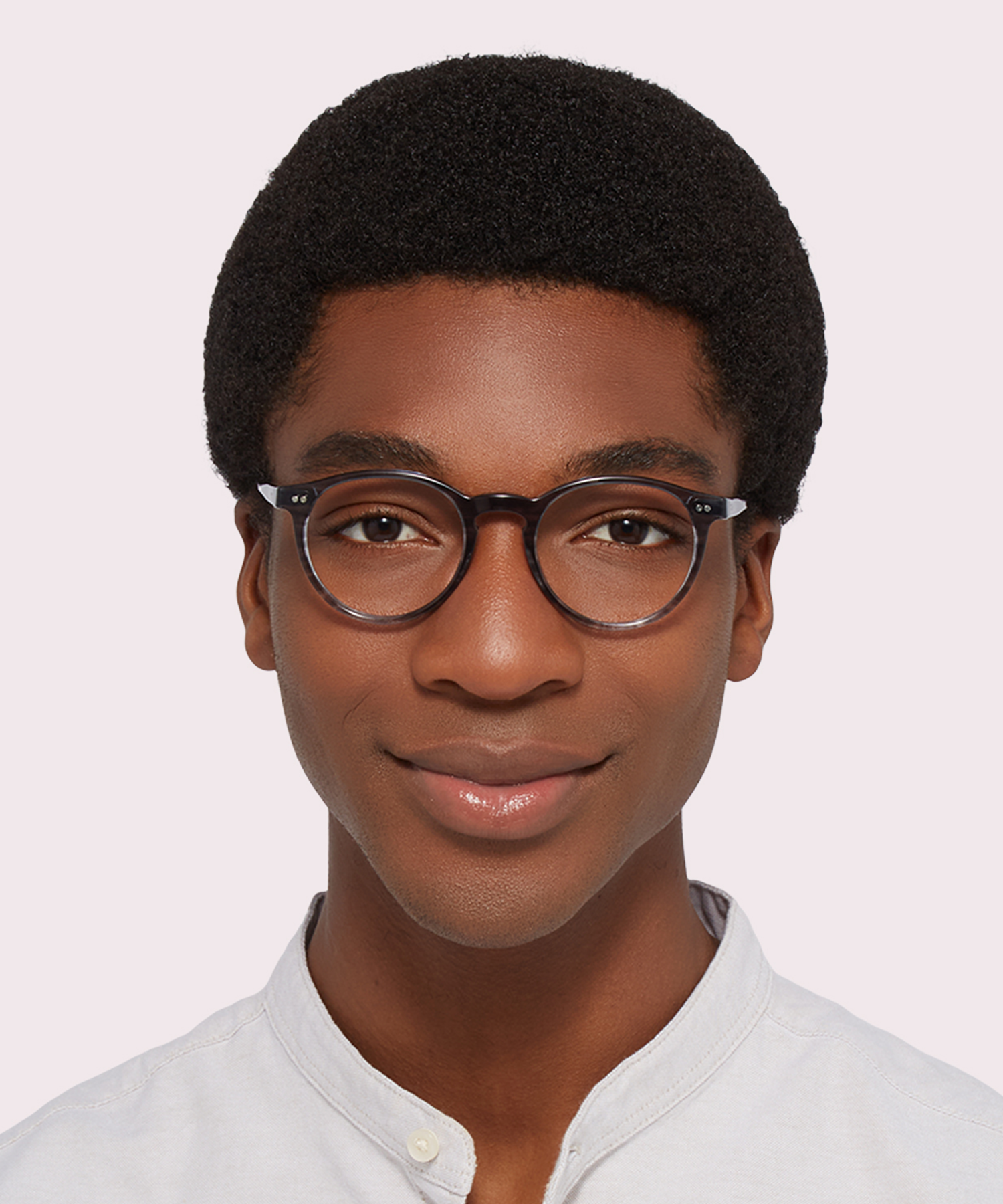 PH2083 Shiny Striped Grey AcetateEyeglass Frames for Men for Glasses Direct