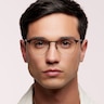 RB6375 Black On Silver MetalEyeglass Frames for Men for Glasses Direct