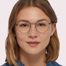 Franky Matte Black MetalEyeglass Frames for Women for Glasses Direct