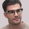 RB0298V Havana On Transparent Green AcetateEyeglass Frames for Men for Glasses Direct