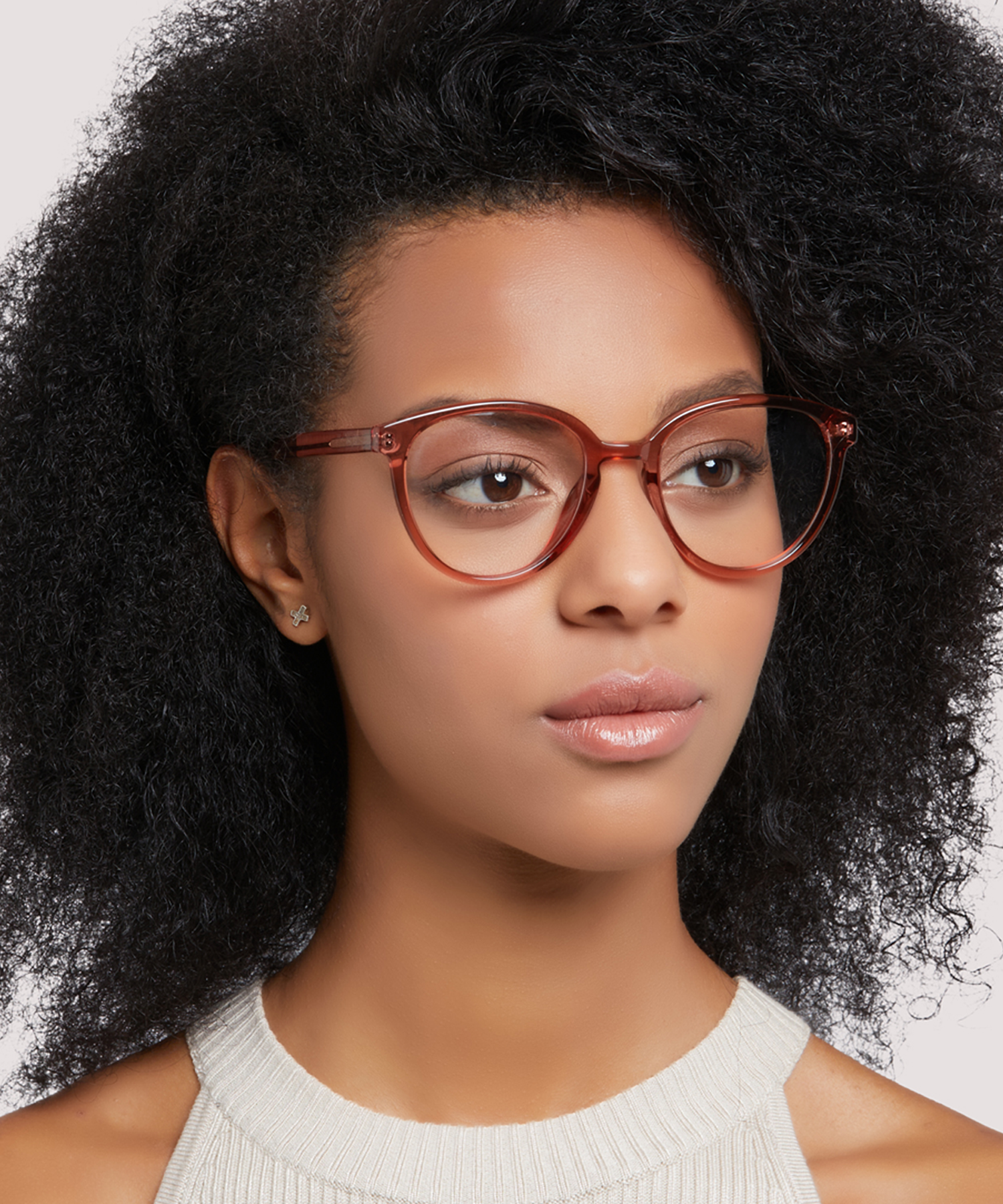 Claire Crystal Pink PlasticEyeglass Frames for Women for Glasses Direct
