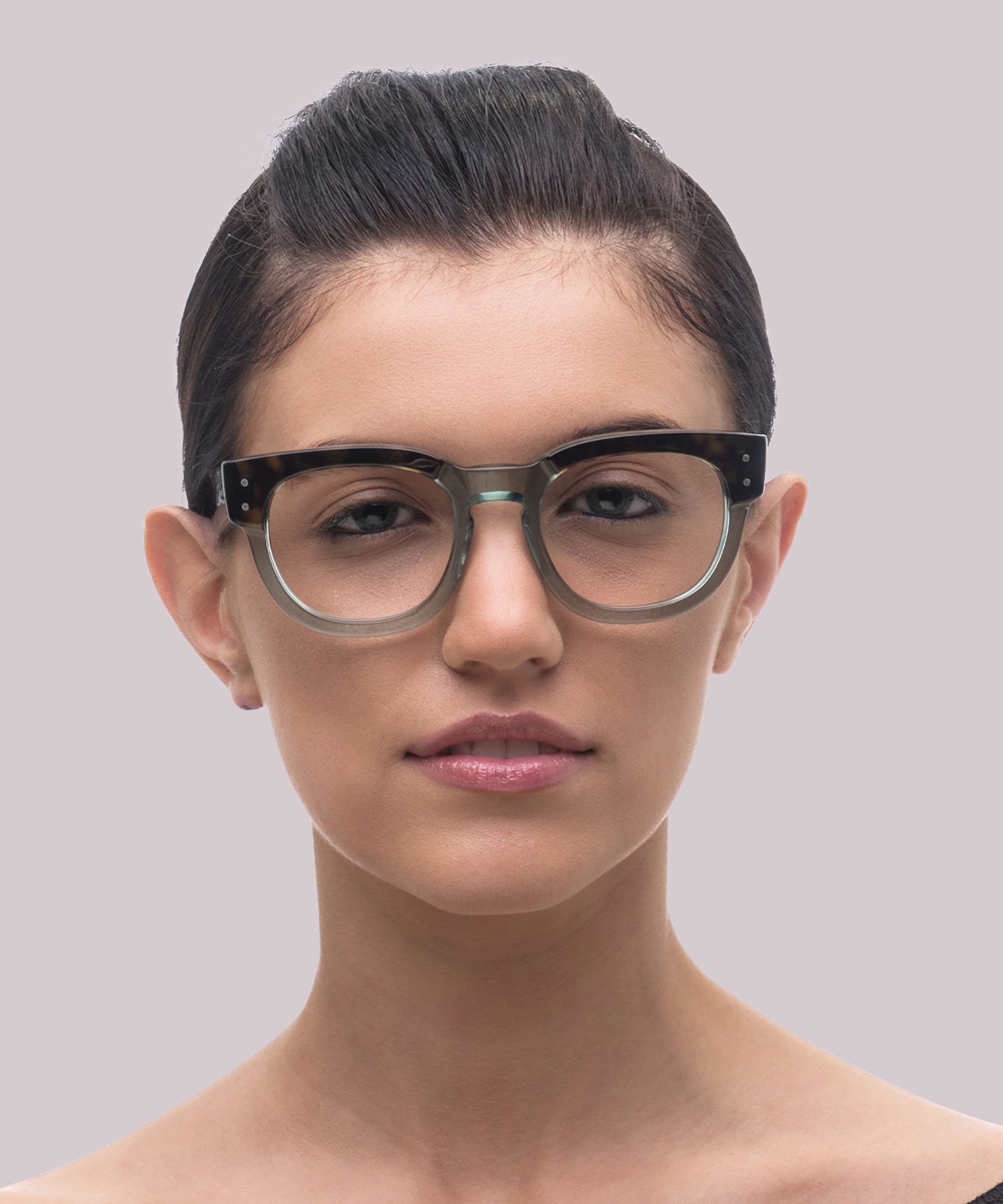 RB0298V Havana On Transparent Green AcetateEyeglass Frames for Women for Glasses Direct