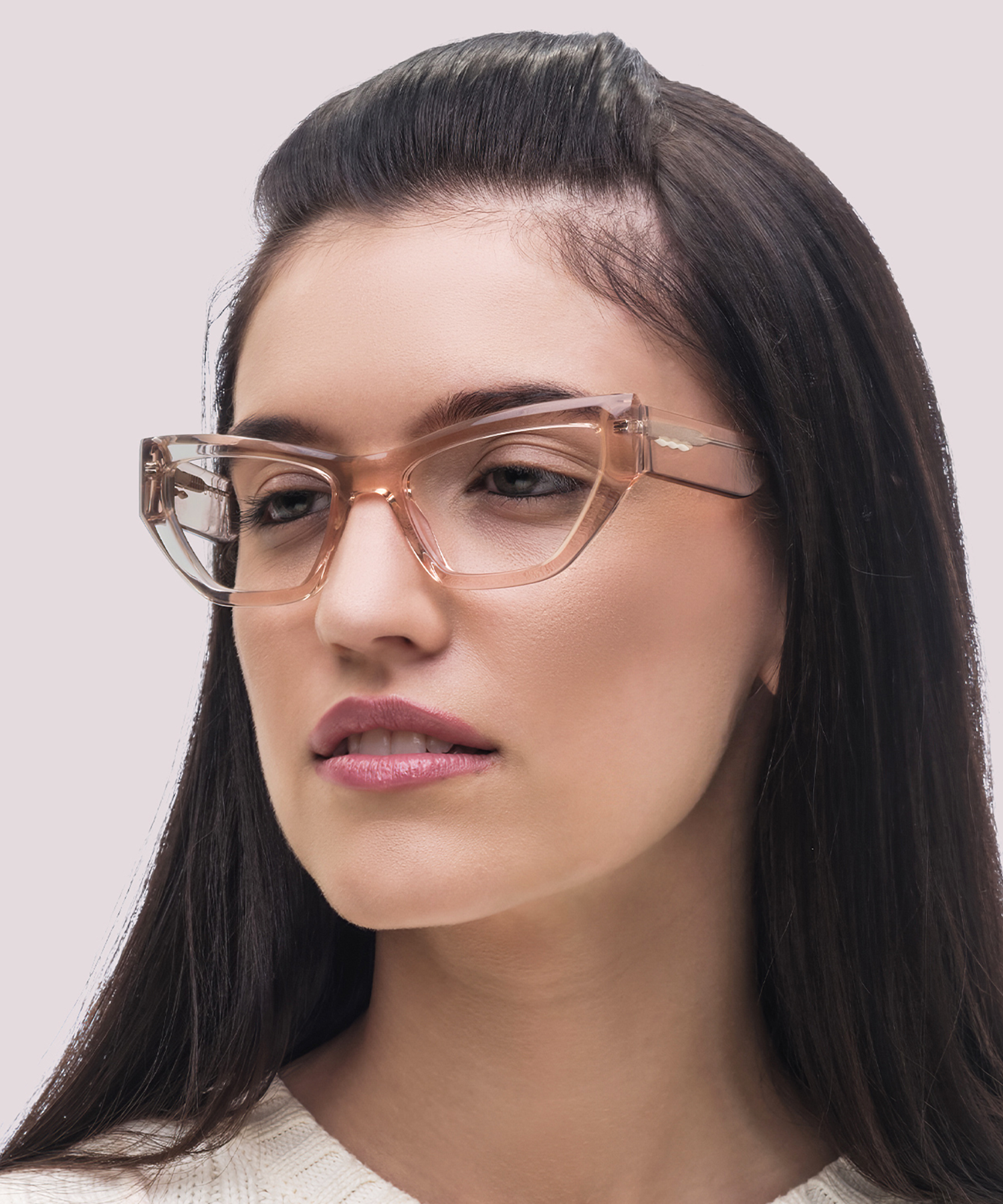 Harmony Crystal Peach AcetateEyeglass Frames for Women for Glasses Direct