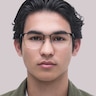 RB6421 Black On Silver MetalEyeglass Frames for Men for Glasses Direct