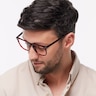Elsie Milky Burgundy AcetateEyeglass Frames for Men for Glasses Direct
