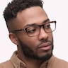 Hudson Bi Layer Havana & Crystal AcetateEyeglass Frames for Men for Glasses Direct