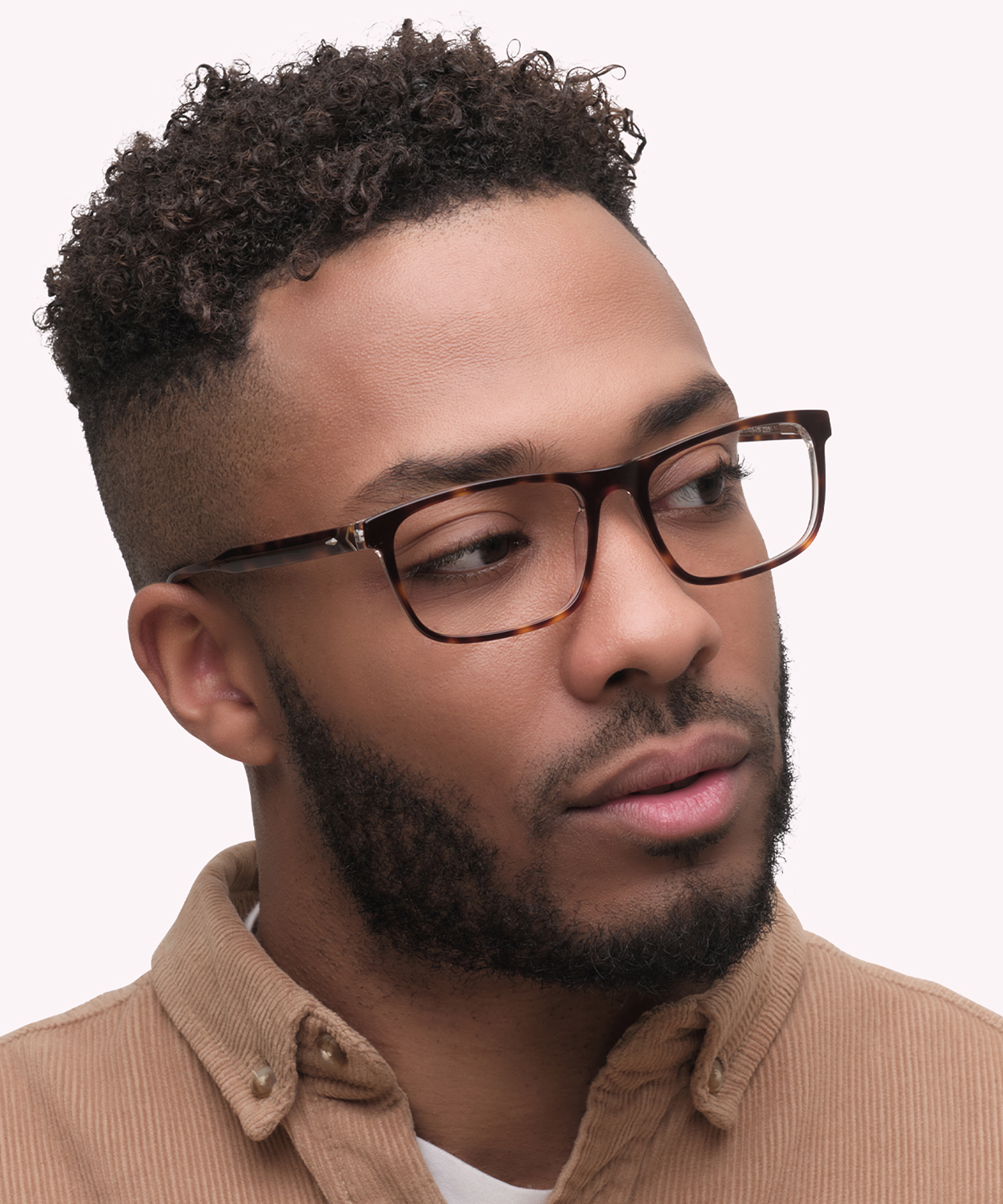 Hudson Bi Layer Havana & Crystal AcetateEyeglass Frames for Men for Glasses Direct