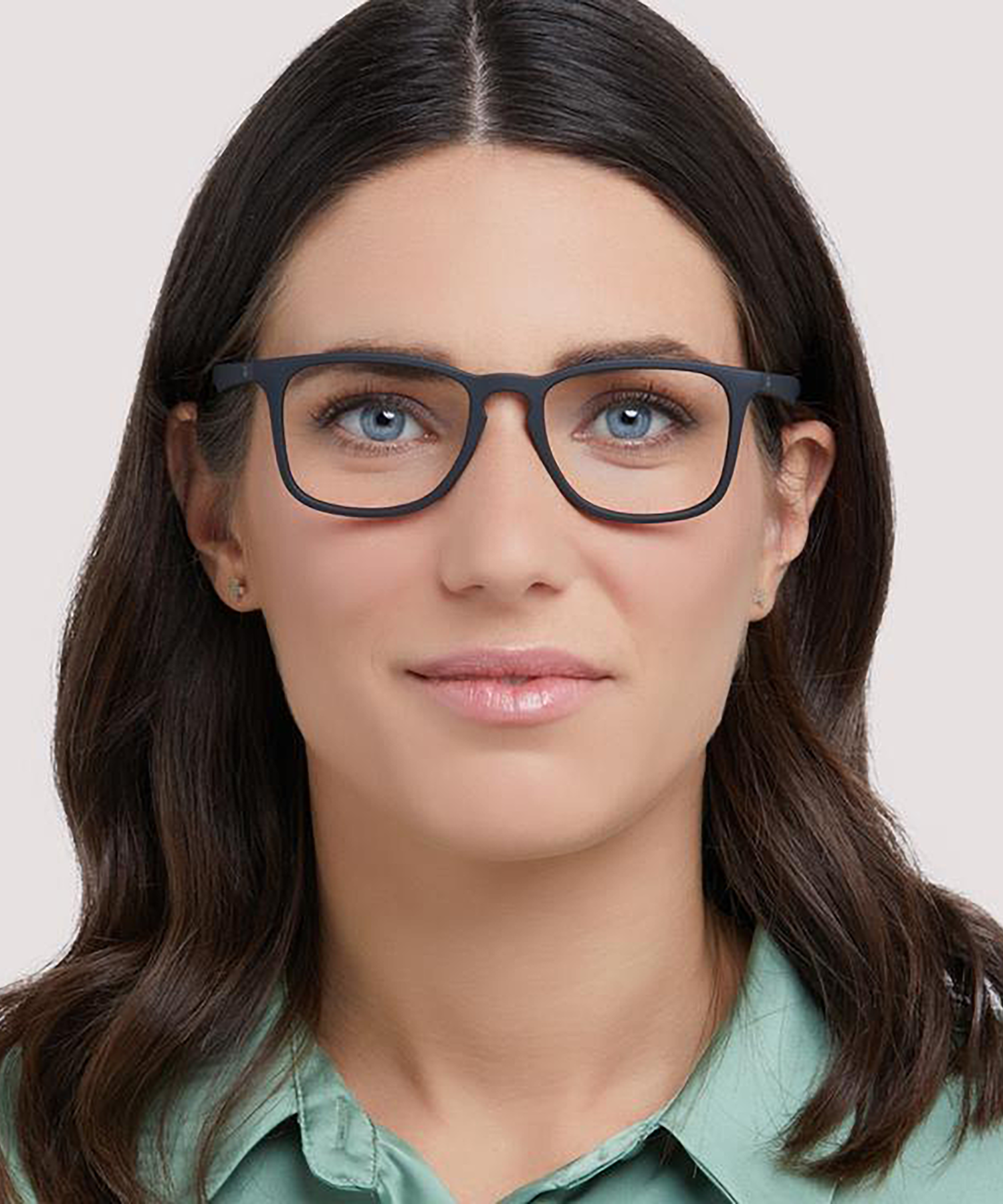 RB7074 Rubber Black PlasticEyeglass Frames for Women for Glasses Direct