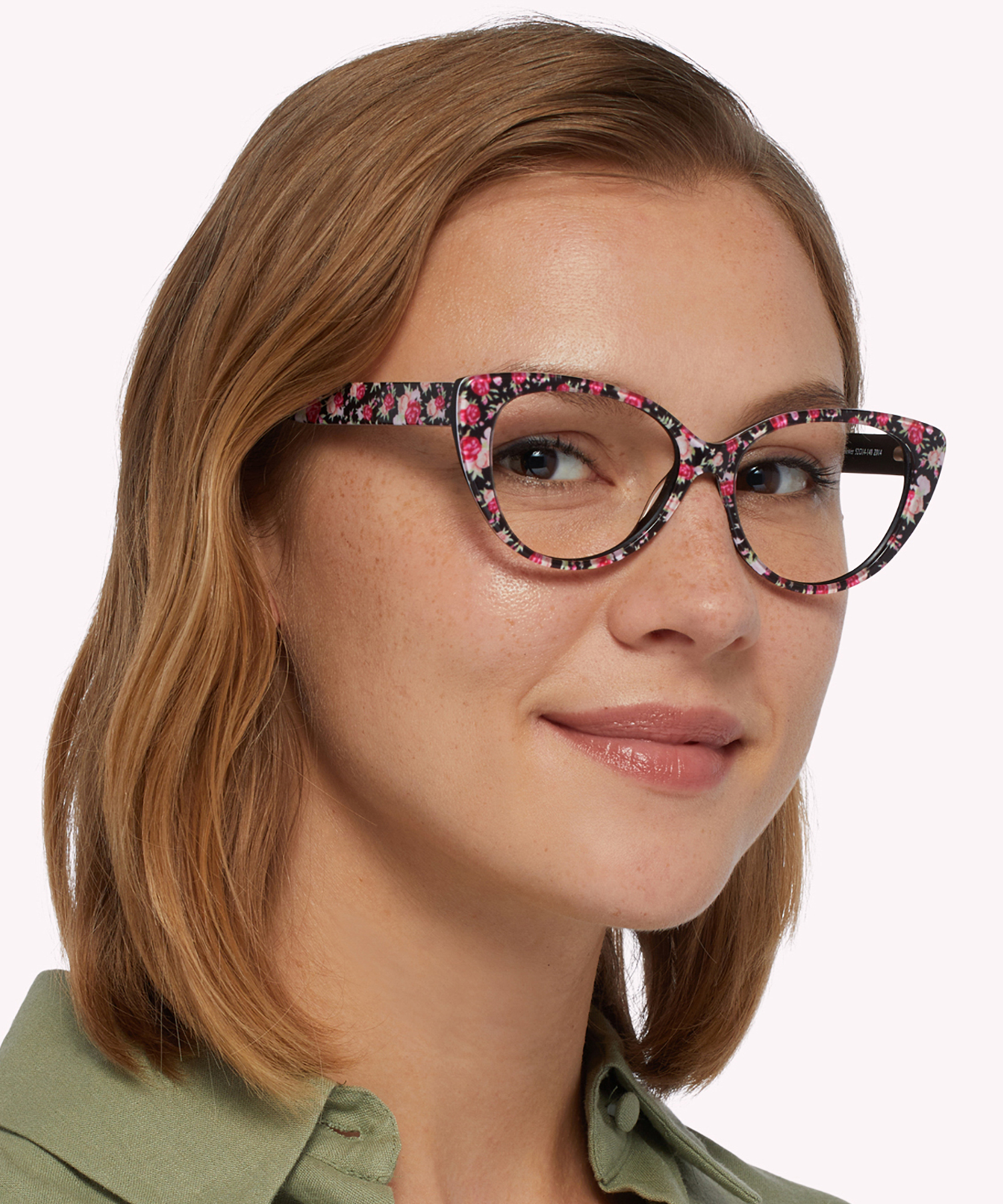 Frida Shiny Black Flower AcetateEyeglass Frames for Women for Glasses Direct