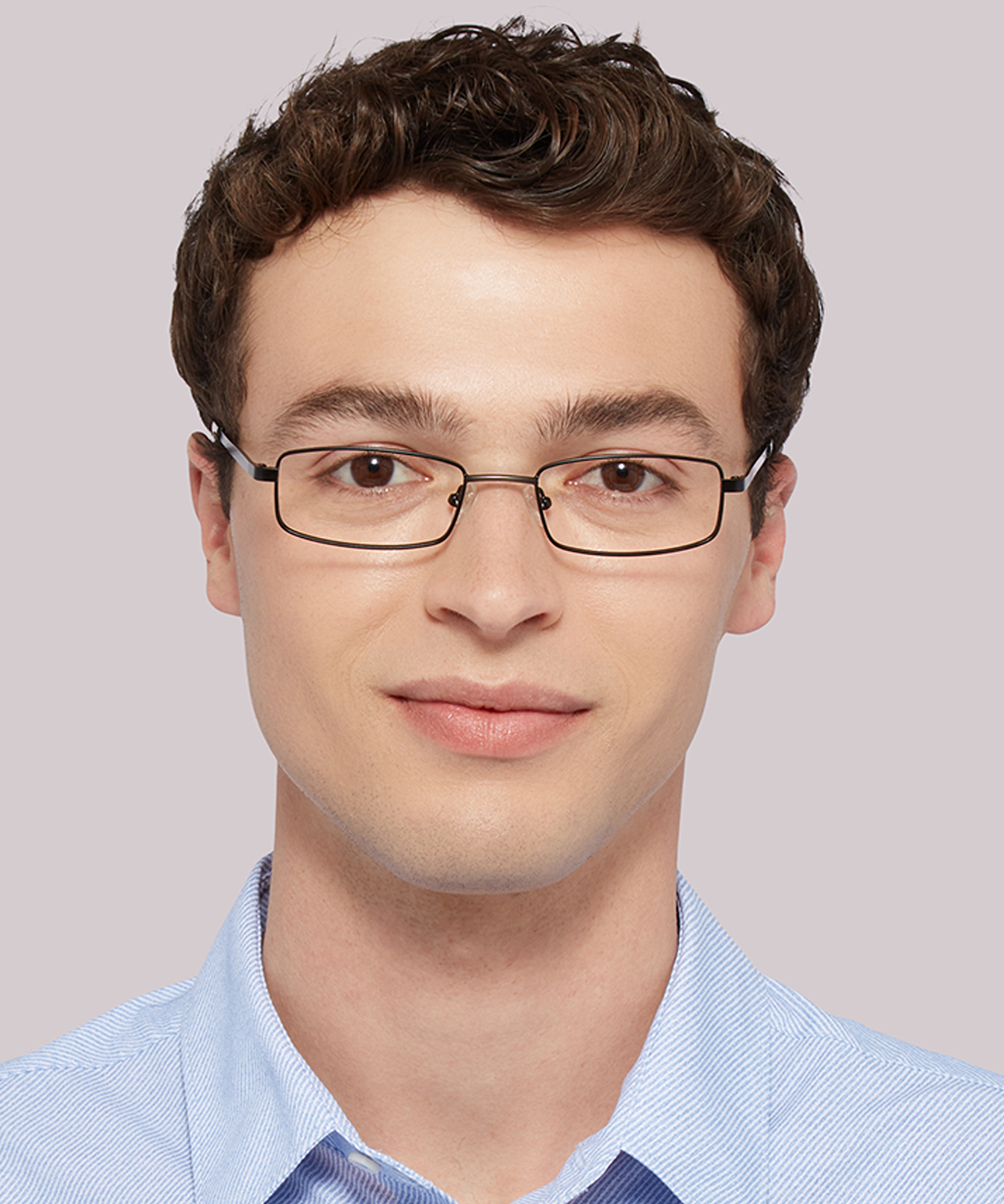 Gordan Matte Black MetalEyeglass Frames for Men for Glasses Direct