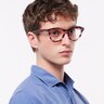 RB2241V Striped Transparent Pink PlasticEyeglass Frames for Men for Glasses Direct