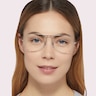 RB6489 Silver MetalEyeglass Frames for Women for Glasses Direct