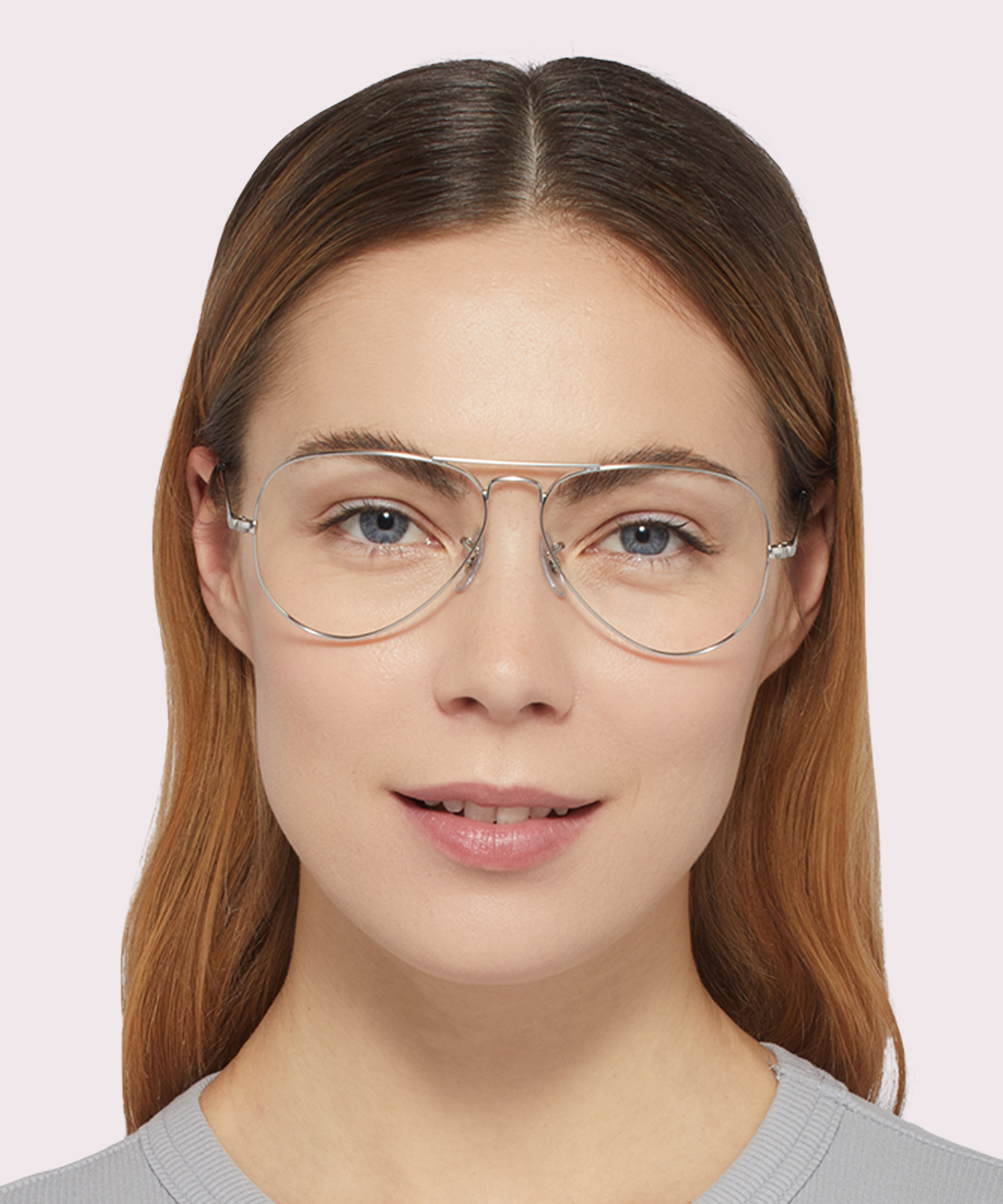 RB6489 Silver MetalEyeglass Frames for Women for Glasses Direct