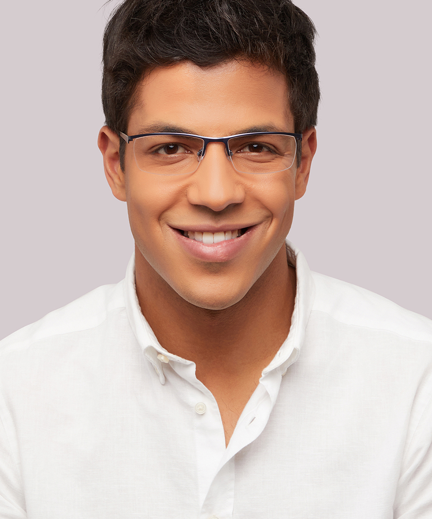 Blazer Matte Navy MetalEyeglass Frames for Men for Glasses Direct