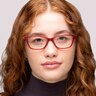 TB9186 Red AcetateEyeglass Frames for Women for Glasses Direct