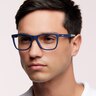 LV 5050 Grey Blue PlasticEyeglass Frames for Men for Glasses Direct