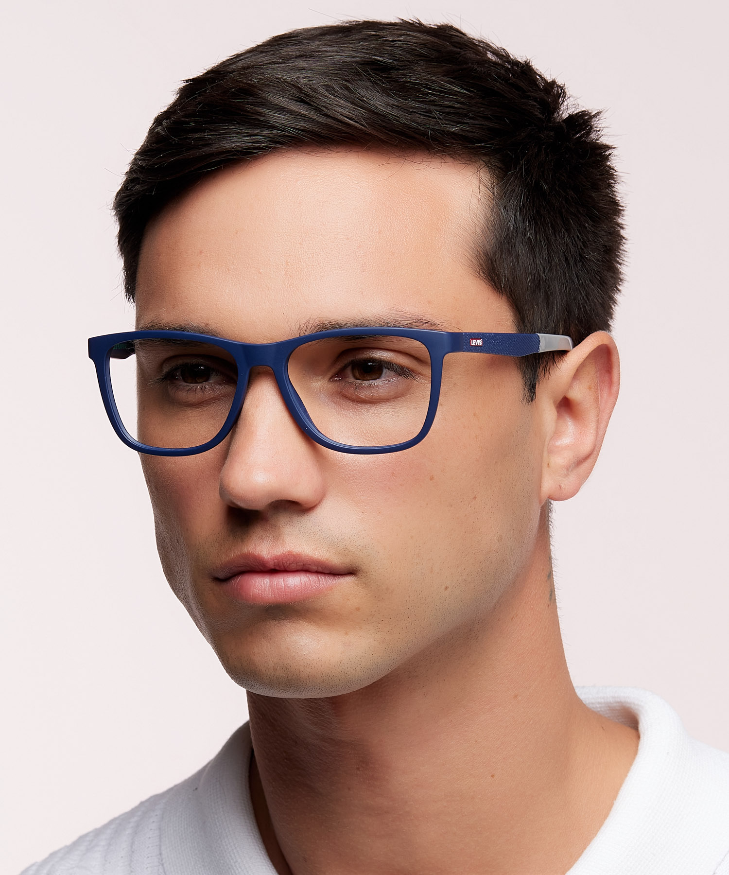 LV 5050 Grey Blue PlasticEyeglass Frames for Men for Glasses Direct