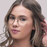 RB6498 Black On Gold MetalEyeglass Frames for Women for Glasses Direct