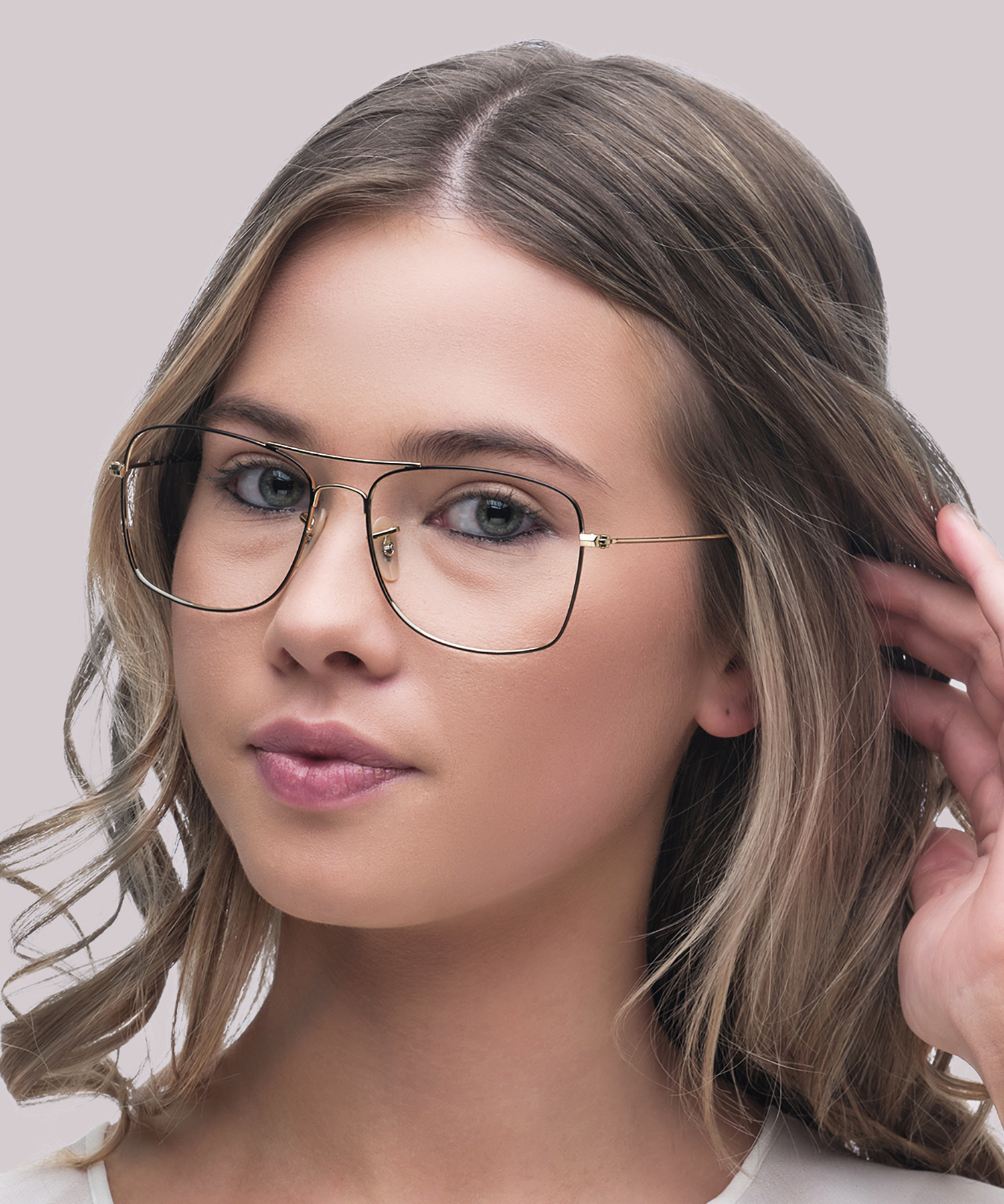 RB6498 Black On Gold MetalEyeglass Frames for Women for Glasses Direct
