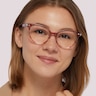 Xandra Pink AcetateEyeglass Frames for Women for Glasses Direct