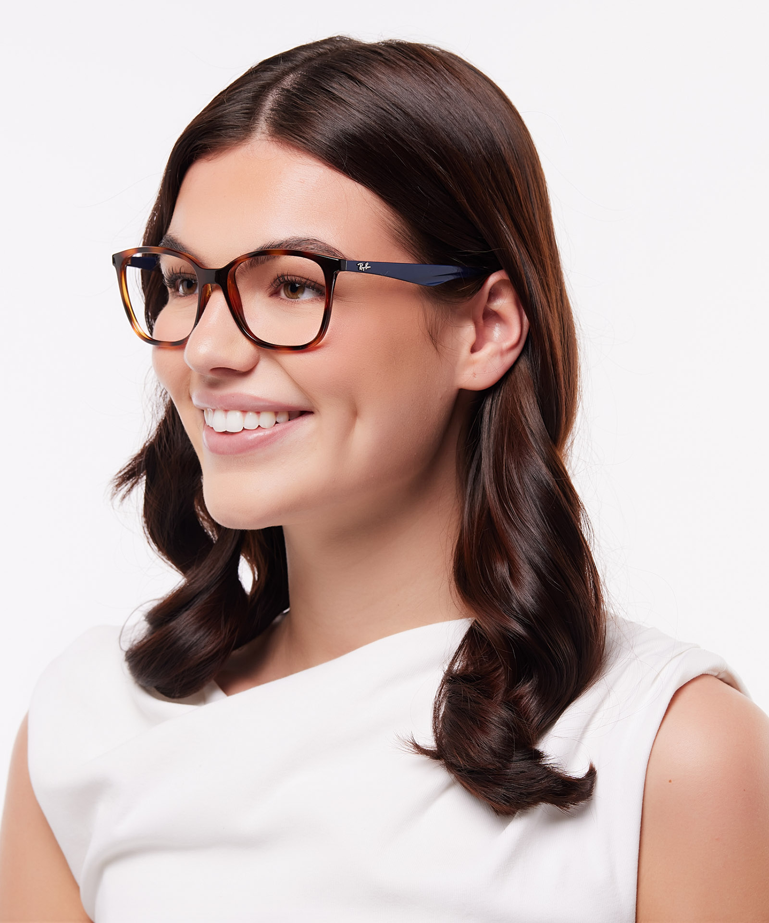 RB7066 Light Havana PlasticEyeglass Frames for Women for Glasses Direct