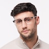 Keegan Havana Grey & Silver MetalEyeglass Frames for Men for Glasses Direct