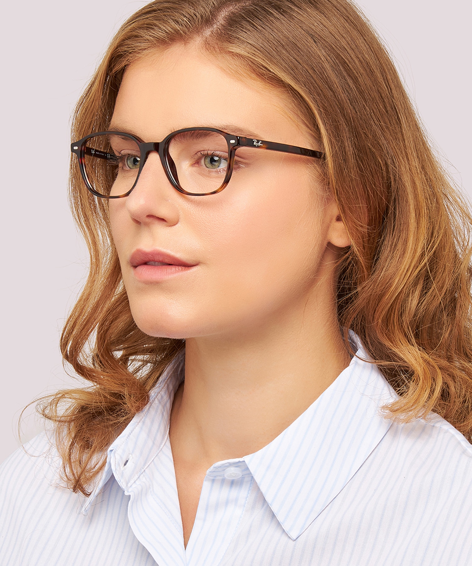 Glasses Direct ™ -RB5393 Square Havana Frame Eyeglasses