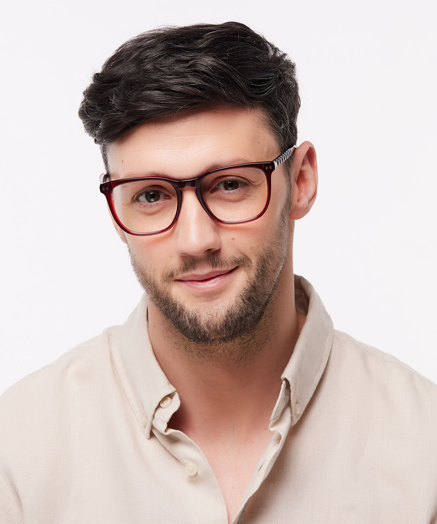 Elsie Milky Burgundy AcetateEyeglass Frames for Men for Glasses Direct