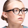 TF2244 Black AcetateEyeglass Frames for Women for Glasses Direct