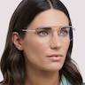 RB6444 Silver MetalEyeglass Frames for Women for Glasses Direct