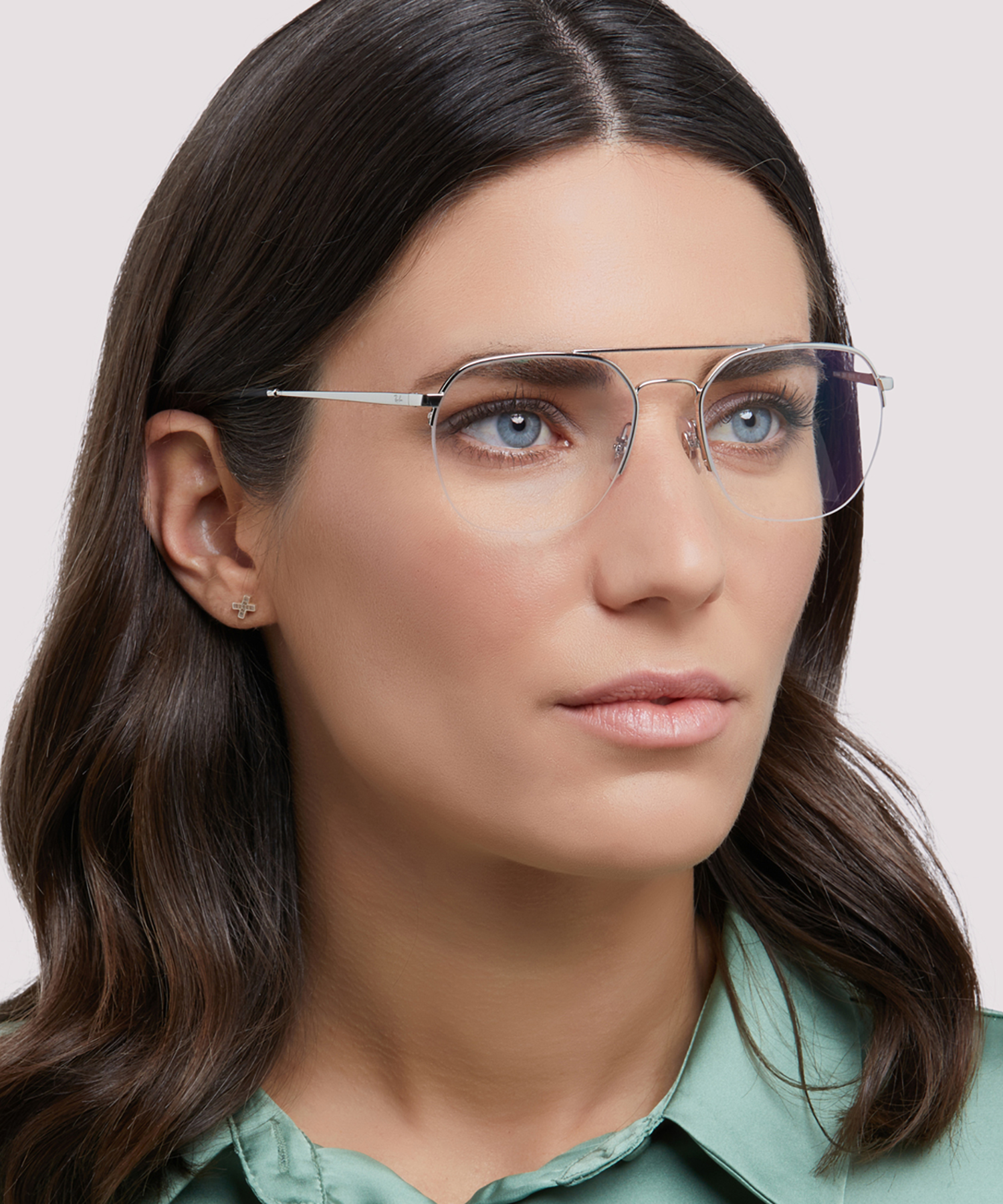 RB6444 Silver MetalEyeglass Frames for Women for Glasses Direct