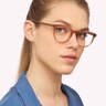 Dallas Shiny Light Brown AcetateEyeglass Frames for Women for Glasses Direct